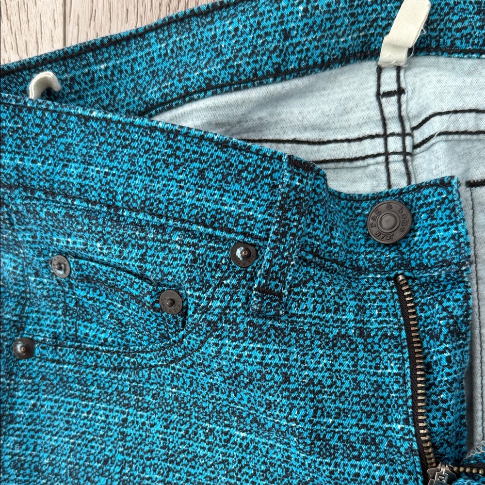 Rag & Bone Vibrant Blue patterned Jeans - Picture 3 of 5